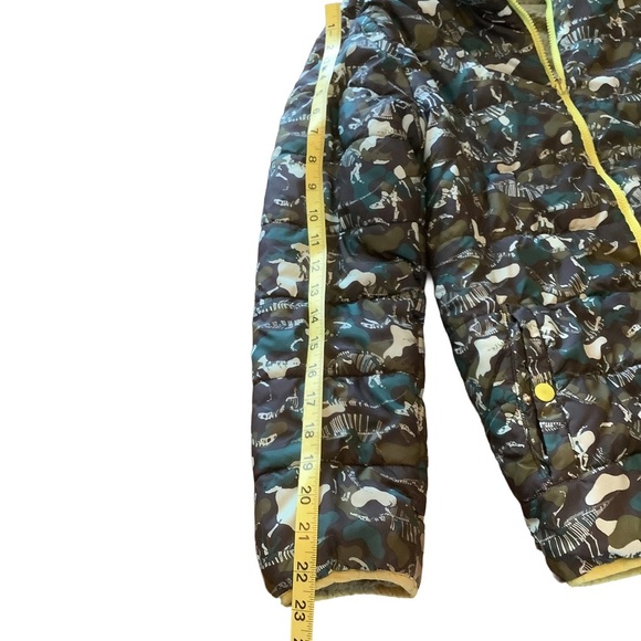 Cat & Jack Reversible Dinosaur Sherpa Puffer Jacket Boys Size L 10/12 - Picture 9 of 10